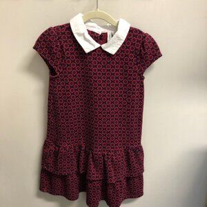 Janie & Jack Dress - FLORAL DROP WAIST JACQUARD DRESS - Size 8